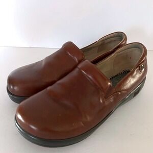 Alegria Keli Clogs Women 40 US 9.5 Brown Leather Nursing Work Slip On Comfort